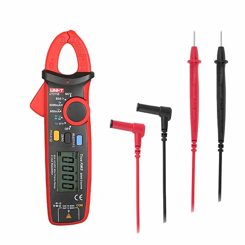 Pinça Amperimétrica Digital 60A 600V 60MOhm RMS TRUE UNI-T