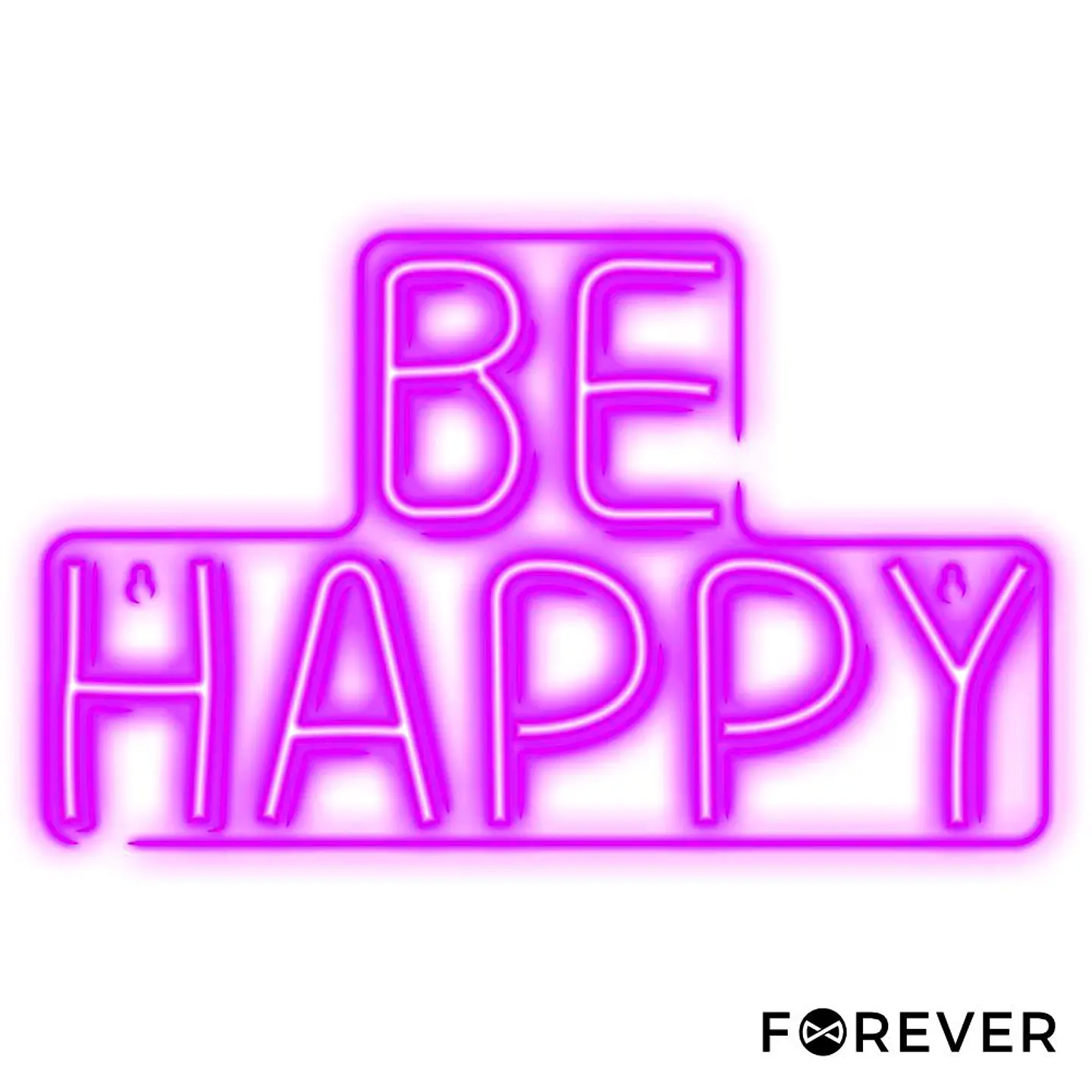 Luz LED Neon Em Forma de Letras BE HAPPY 1
