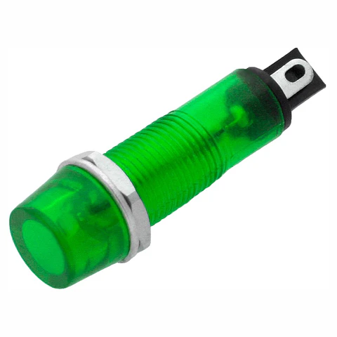 Luz Piloto Redondo Verde 9mm 230V