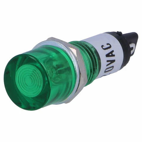 Luz Piloto Redondo Verde 10mm 220V