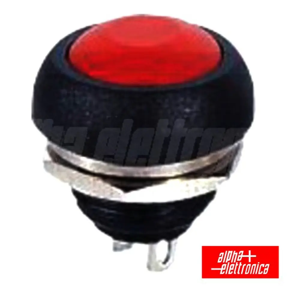 INTERRUPTOR PRESSÃO REDONDO NORMALMENTE ABERTO VERMELHO 1