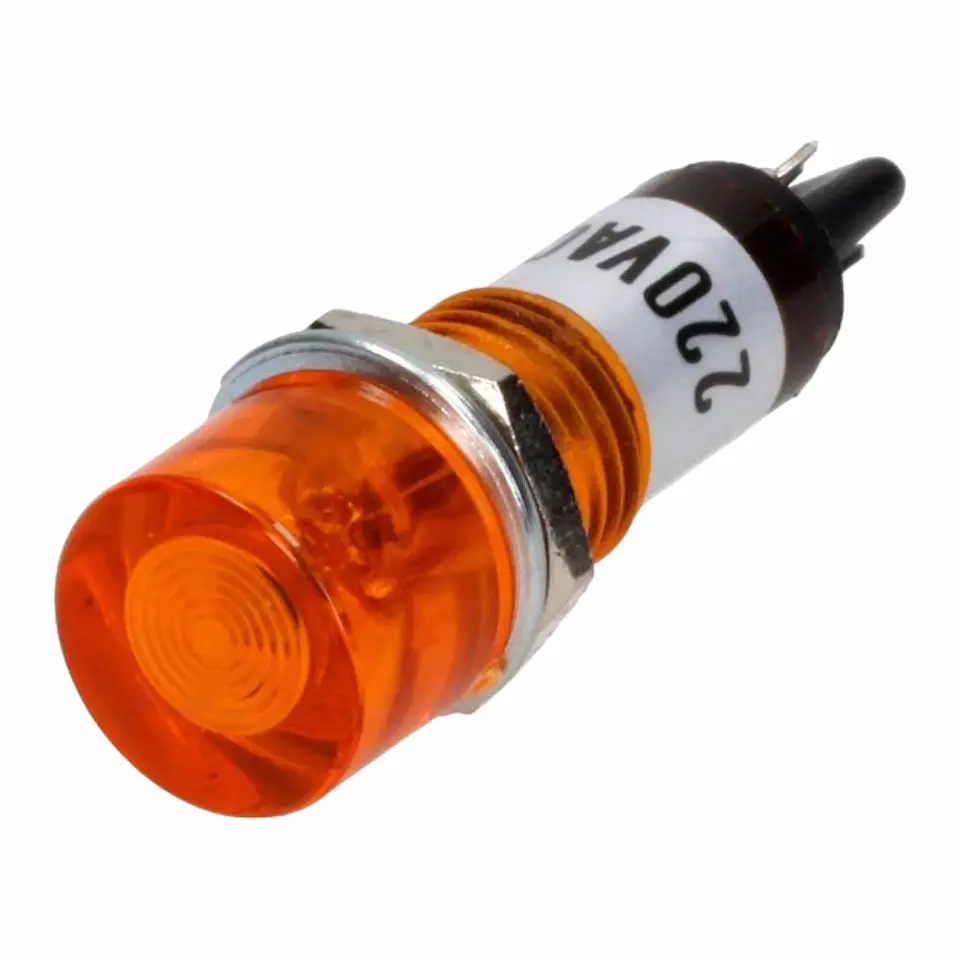 Luz Piloto Redondo Laranja 10mm 220V 1