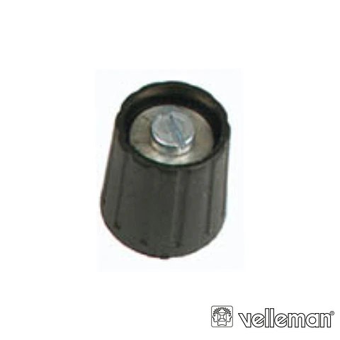 Botão p/ Potenciómetro Preto 15mm/6mm VELLEMAN