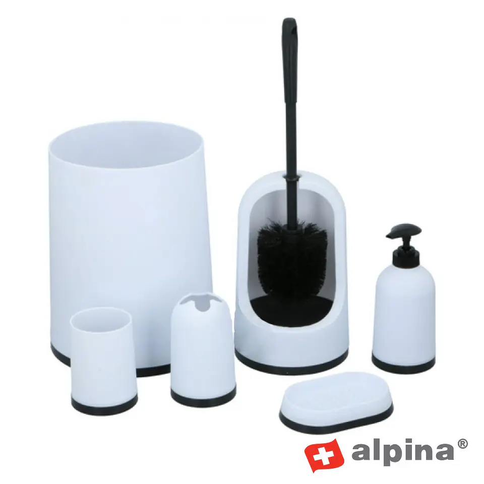 Conjunto Acessórios Casa De Banho PP 6 Peças ALPINA 1