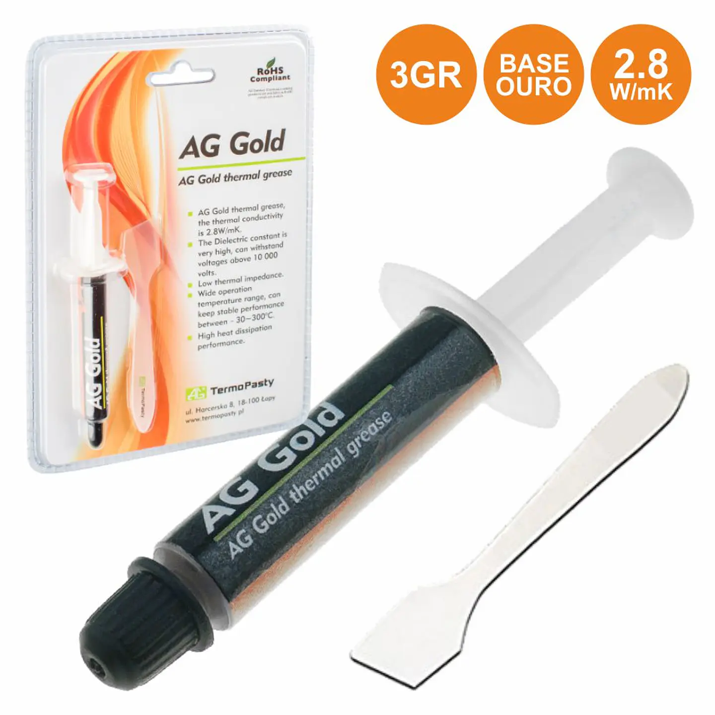 TUBO PASTA TÉRMICA DOURADA 3G AG 1