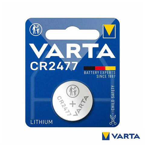Pilha Lítio Botão CR2477 3V Blister VARTA