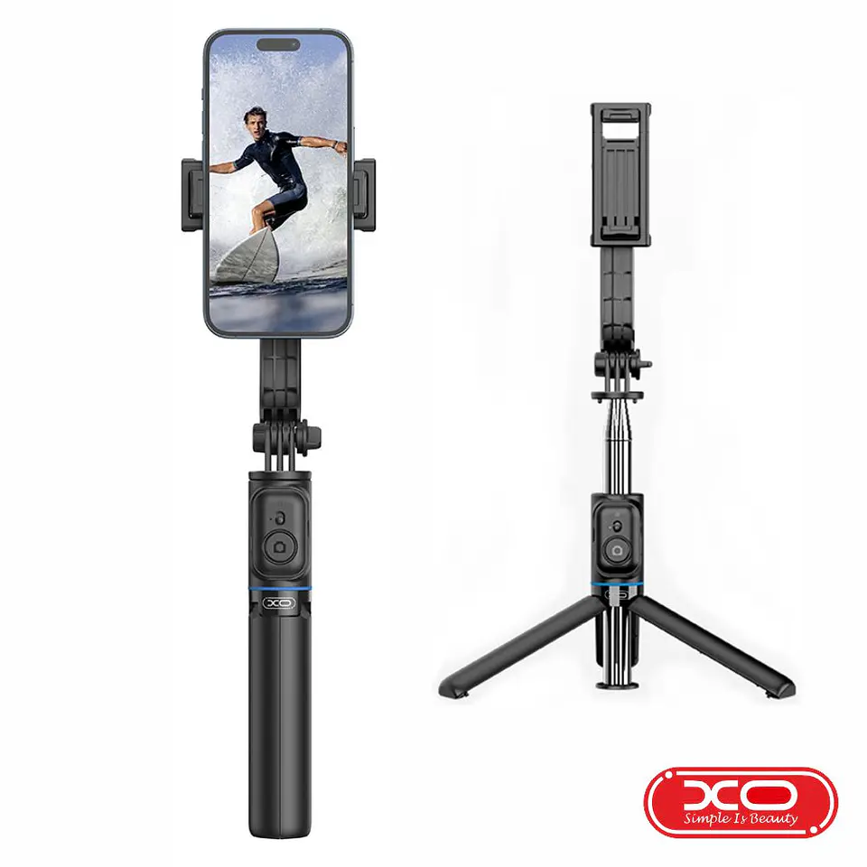 Vara Telescópica Monopod P/ Selfies C/ Função Tripé XO 1