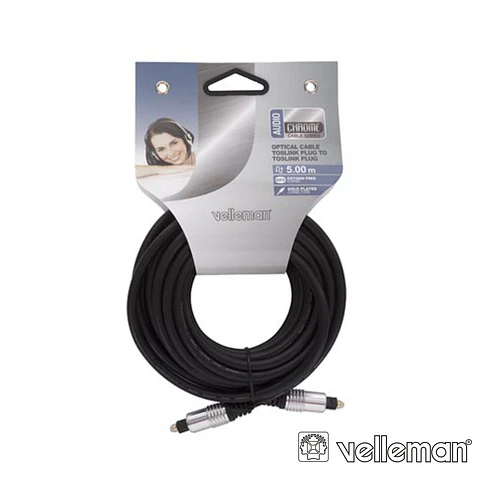 Cabo Fibra Óptica Toslink-Toslink 5M - VELLEMAN