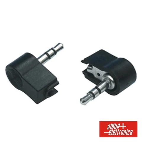 FICHA JACK 3.5MM MACHO STÉREO 90º PVC NIQUELADA