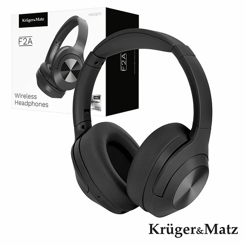 Auscultadores Bluetooth S/ Fios C/ MIC ANC F2A KrugerMatz