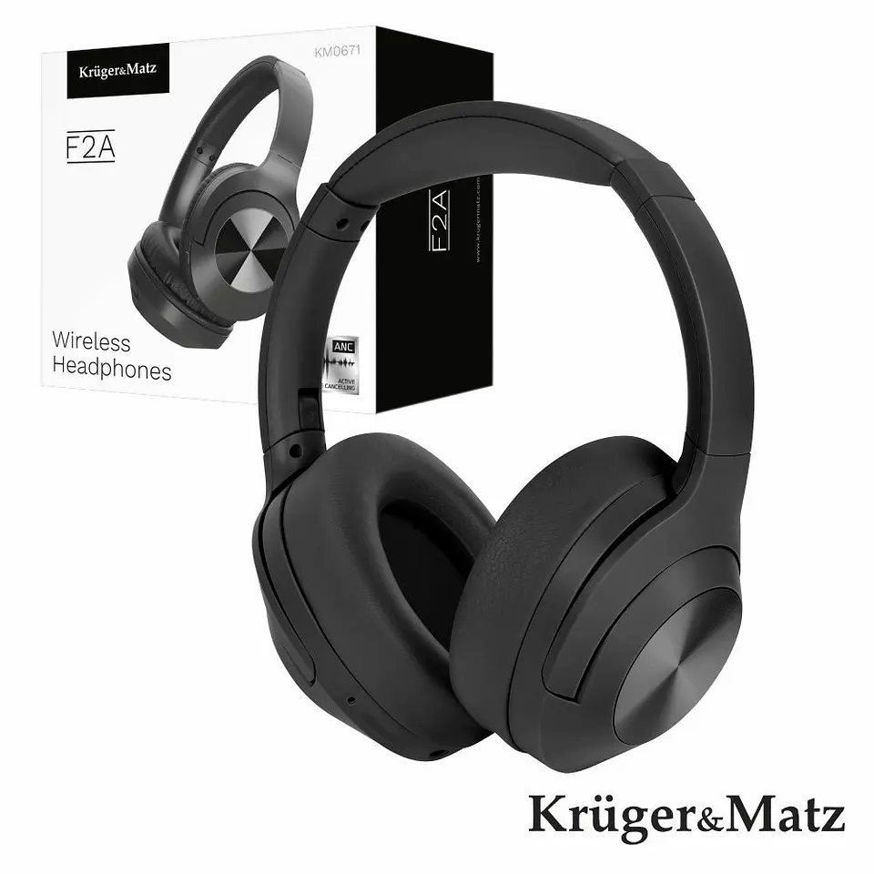 Auscultadores Bluetooth S/ Fios C/ MIC ANC F2A KrugerMatz 1