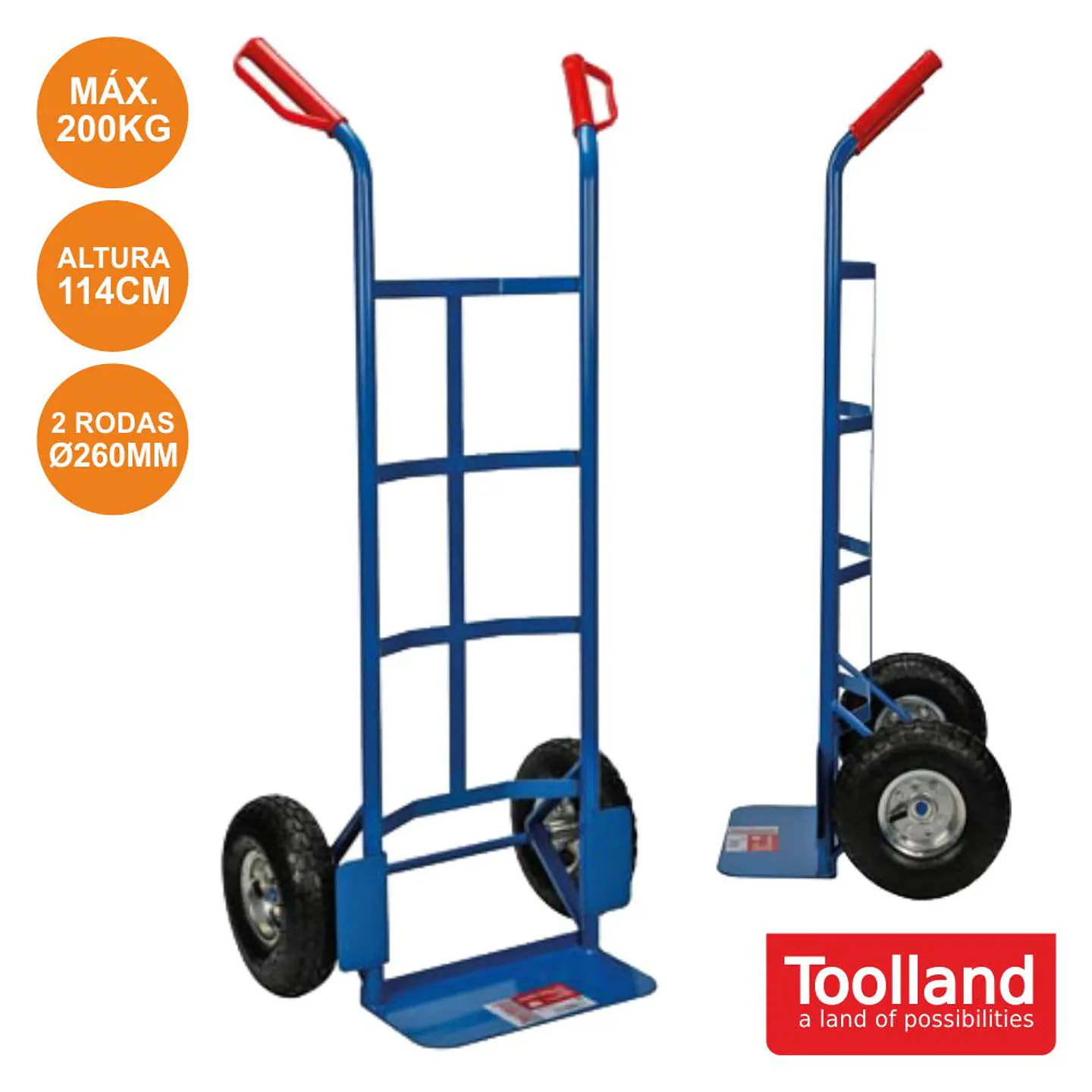 CARRINHO P/ TRANSPORTE UNIVERSAL MAX 200KG TOOLLAND 1