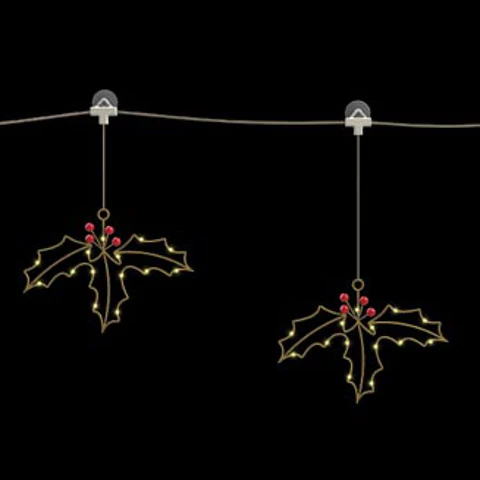 Luz Natal 3 Figuras C/ Ventosa 45 LED a pilhas 90x30cm