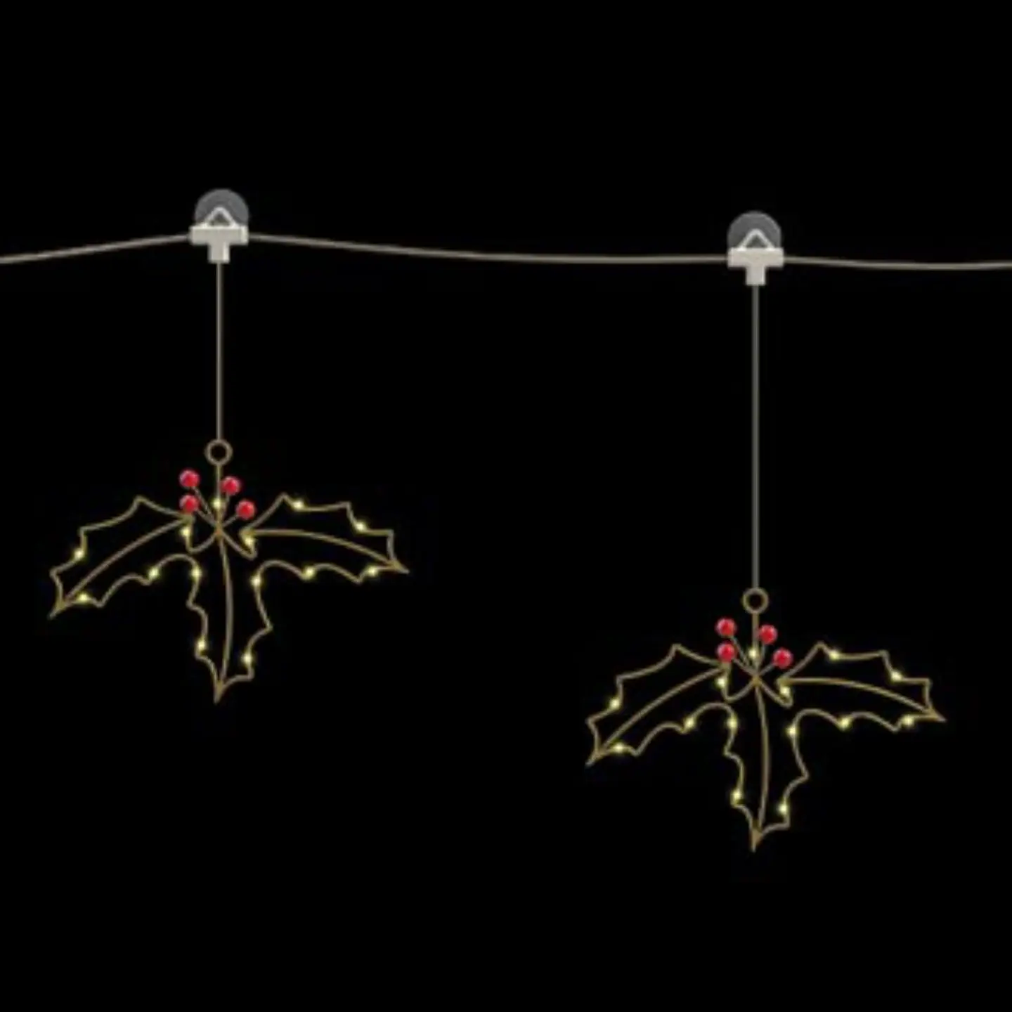 Luz Natal 3 Figuras C/ Ventosa 45 LED a pilhas 90x30cm 1