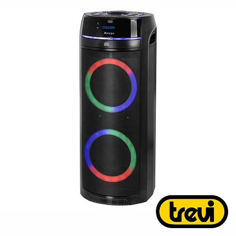 Coluna Amplificada 2x6.5" 110W USB/SD/AUX/BT LED TWS TREVI