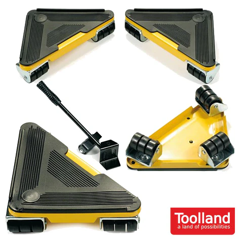 CONJUNTO 4 BASES P/ CARREGAR MOBILIÁRIO MAX 100KG TOOLLAND
