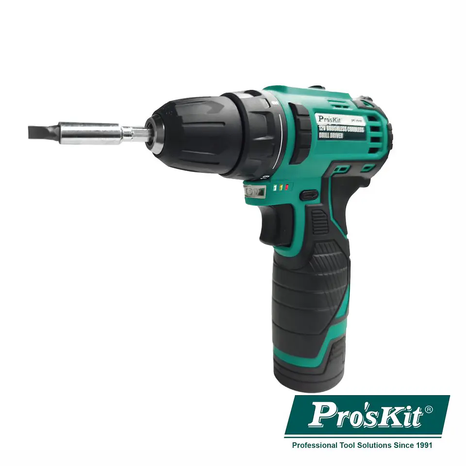 Aparafusadora Elétrica Brushless S/ Fios 12V 1600RPM PROSKIT 1