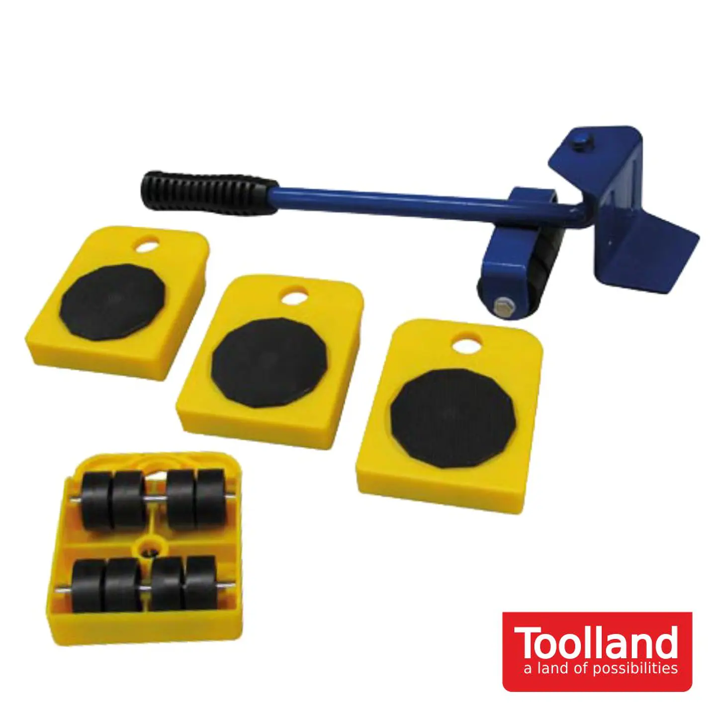 CONJUNTO 4 BASES P/ CARREGAR MOBILIÁRIO MAX 150KG TOOLLAND 1