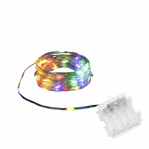 Luzes de Natal 100 LED RGB 4xAA 10m IP44