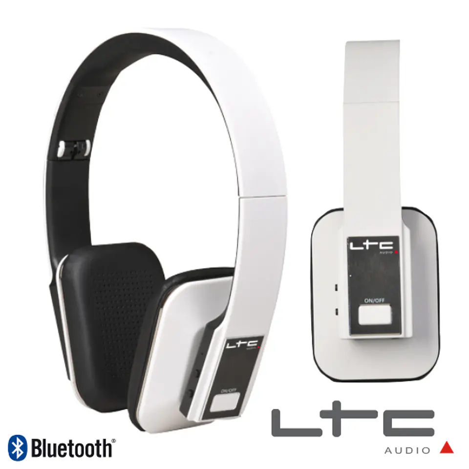 AUSCULTADORES BLUETOOTH DJ S/ FIOS ARTICULADOS BRANCOS LTC 1