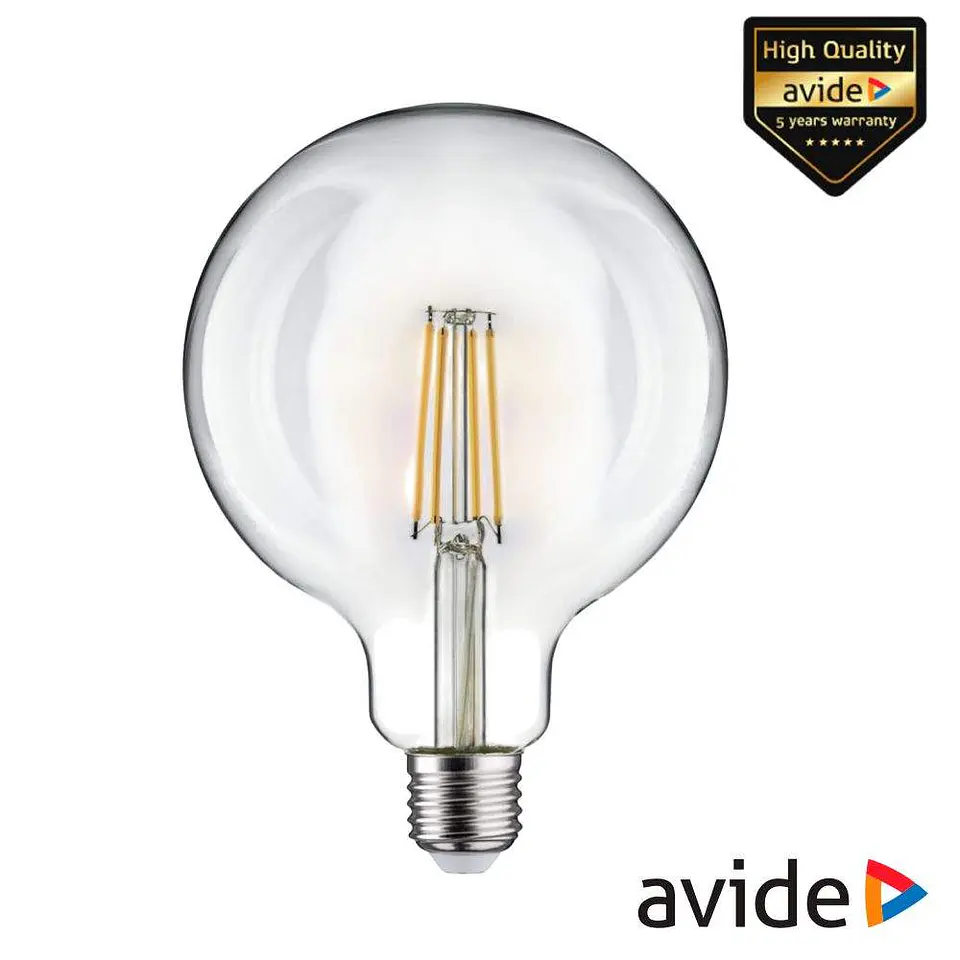 Lâmpada LED E27 Globo Filamento 12W 240V 3000K 1560lm AVIDE 1