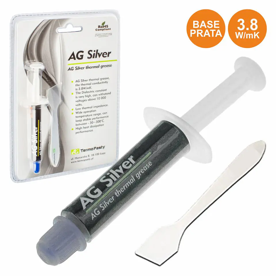 TUBO PASTA TÉRMICA PRATEADA 3G AG 1