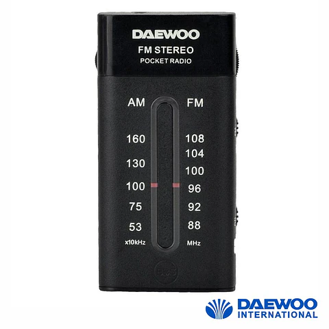 Rádio Portátil AM/FM Preto DAEWOO