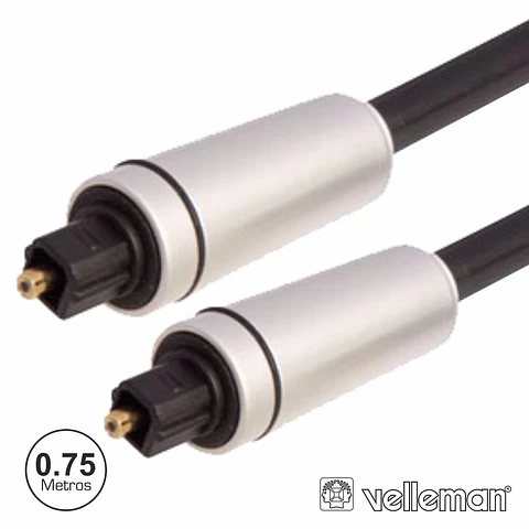 CABO FIBRA ÓPTICA TOSLINK-TOSLINK M/ M 0.75M VELLEMAN