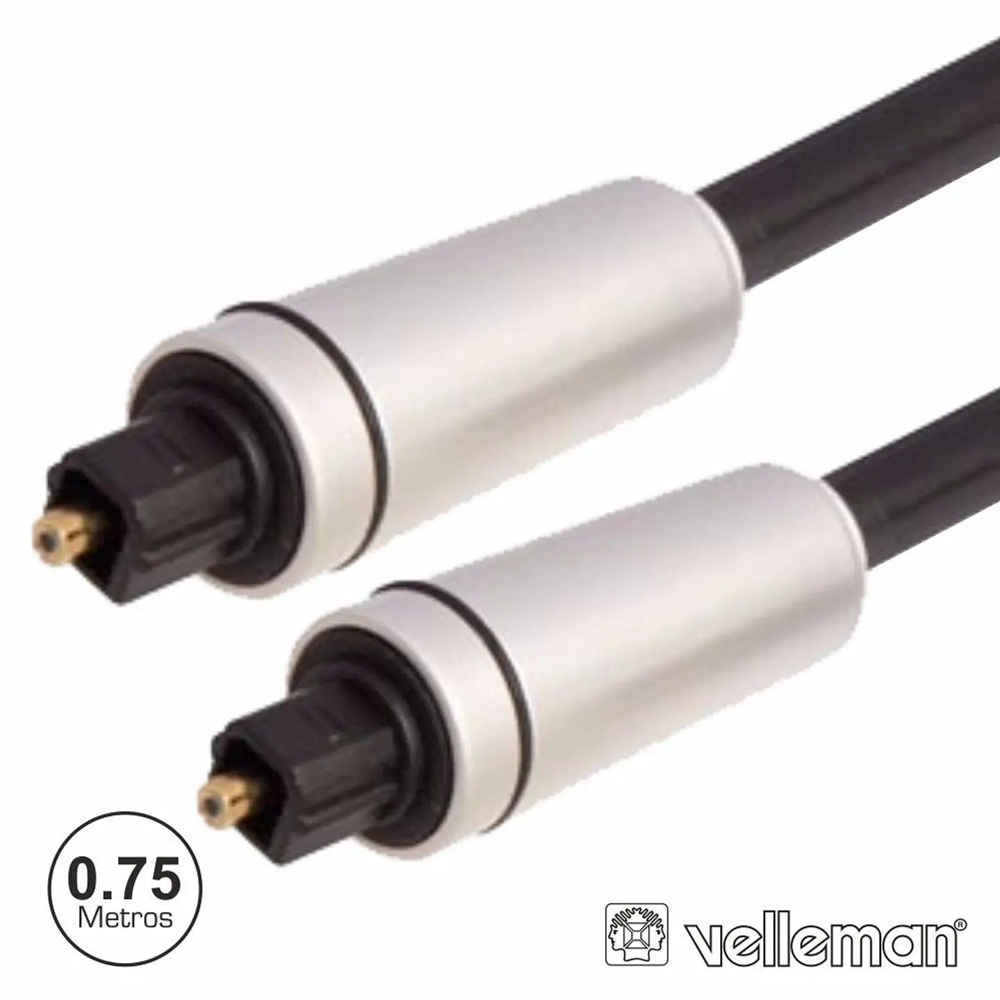 CABO FIBRA ÓPTICA TOSLINK-TOSLINK M/ M 0.75M VELLEMAN 1