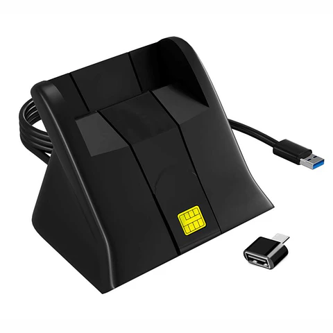 Leitor De Cartão Cidadão USB C/ Adaptador USB-C