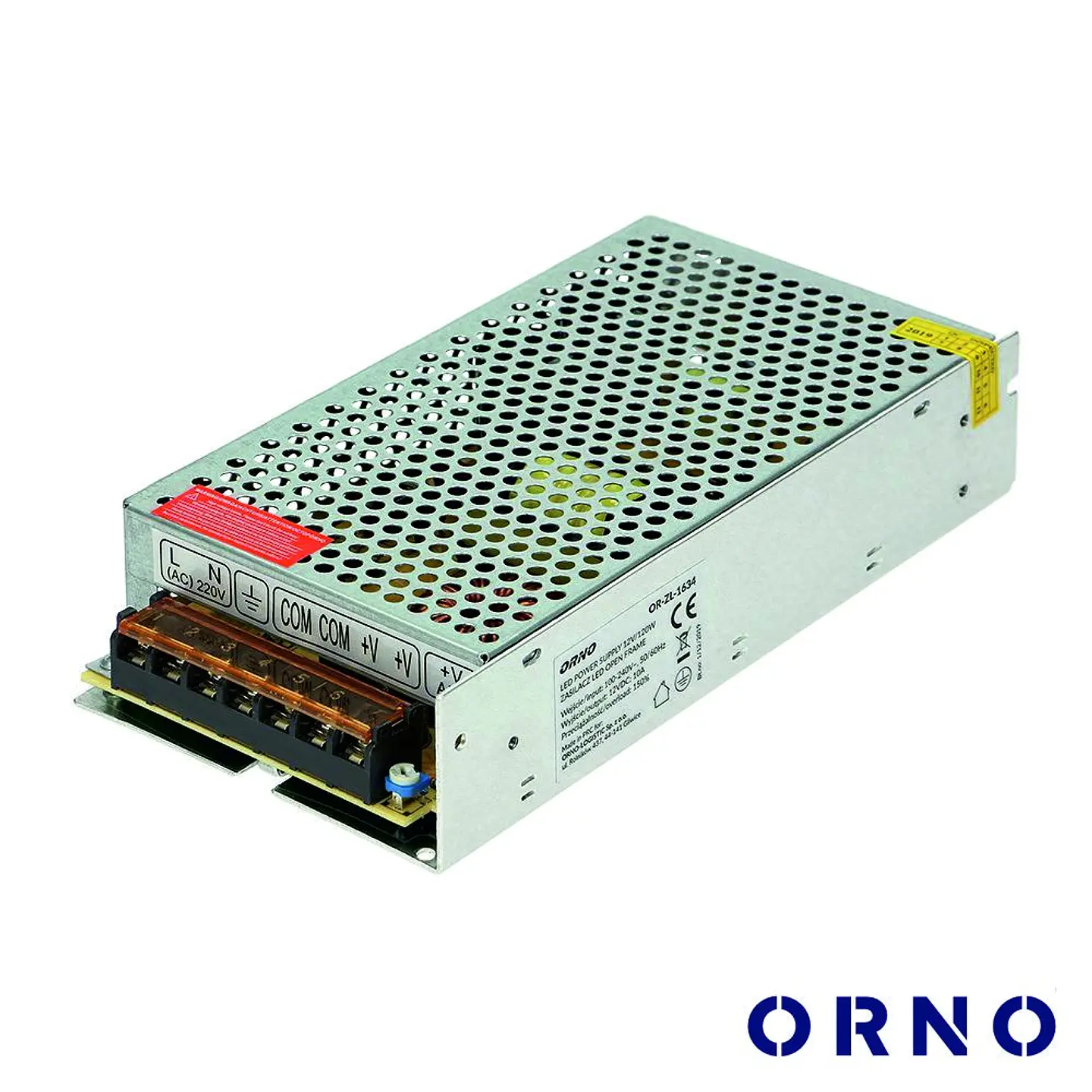 Fonte De Alimentação Industrial 12V 200W 16.5A ORNO 1