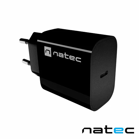 Alimentador RIBERA 1X USB-C 20W Preto NATEC