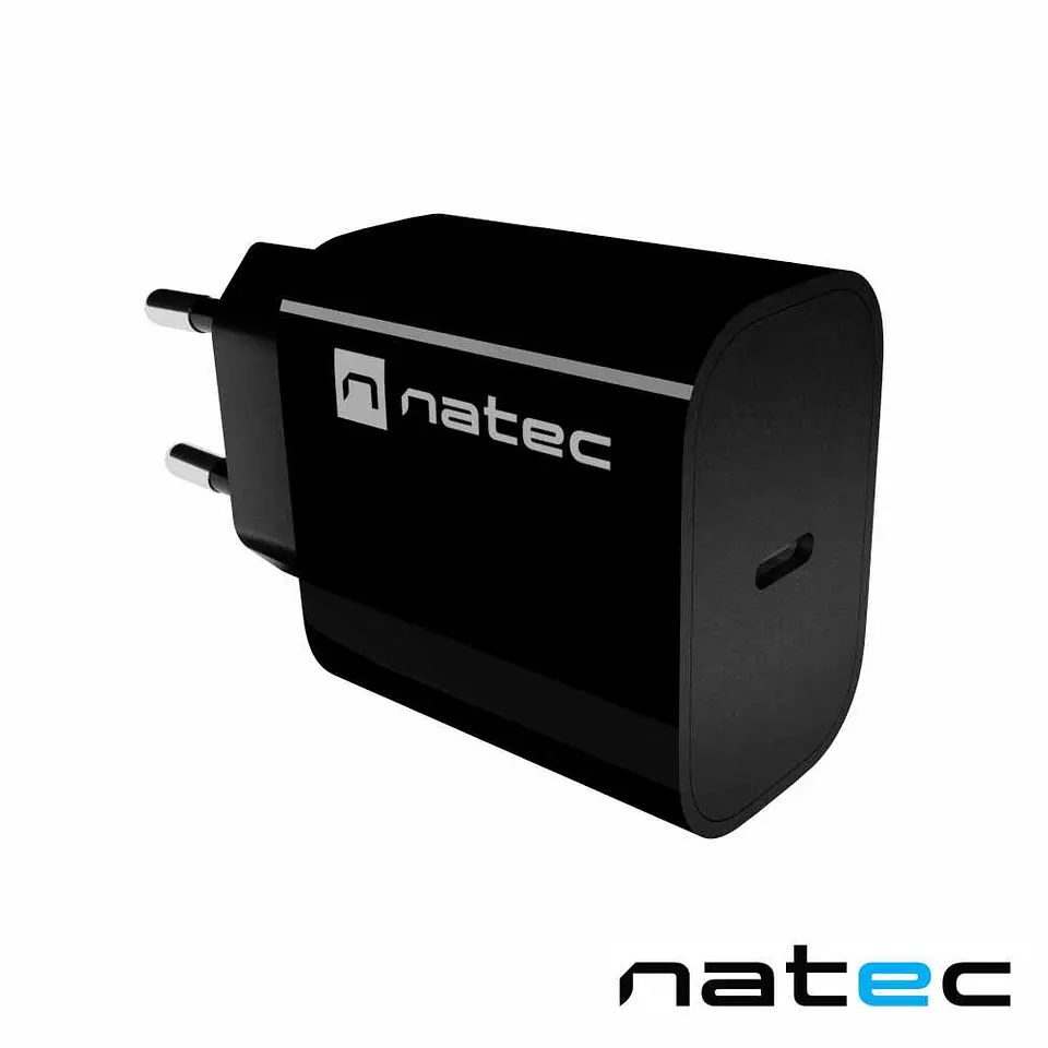 Alimentador RIBERA 1X USB-C 20W Preto NATEC 1