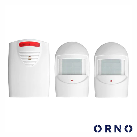Alarme C/ 2x Sensores Movimento PIR 120m IP44 ORNO