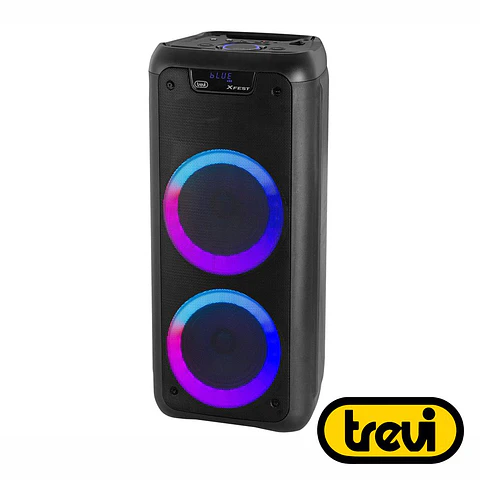 Coluna Amplificada 2x6.5" 80W USB/SD/AUX/BT LED TWS TREVI