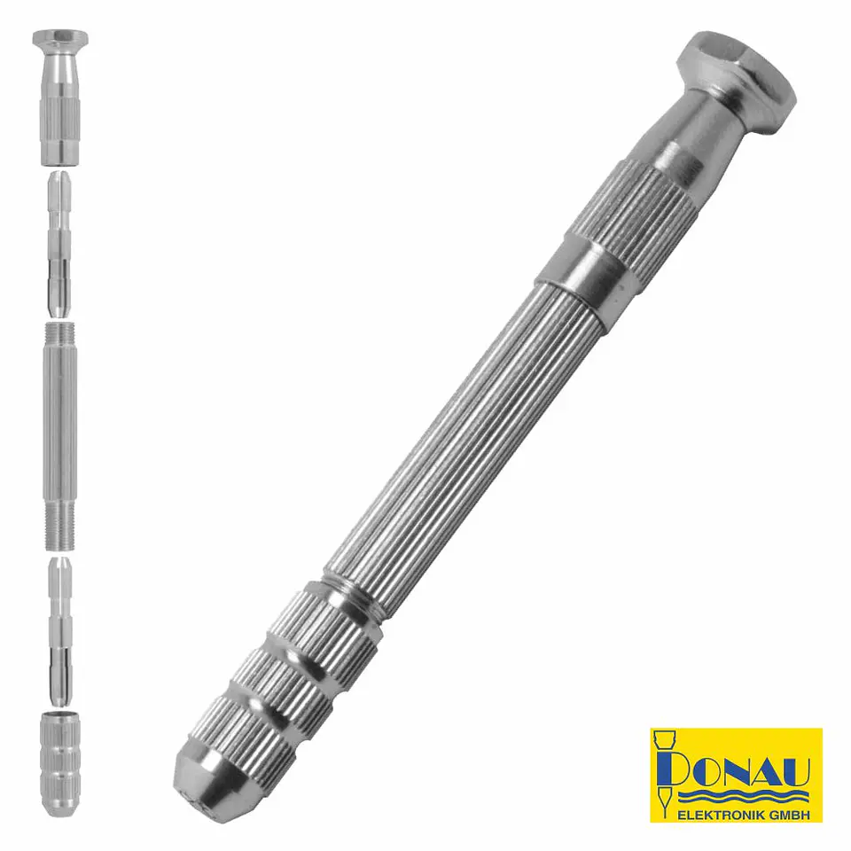 CHAVE PORTA-FERRAMENTAS BROCAS Ø0.1-3.2MM C/ 2 PINÇAS DONAU 1