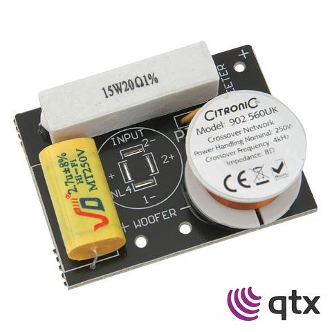 Crossover Passivo 250W 8 Ohm 4kHz QTX