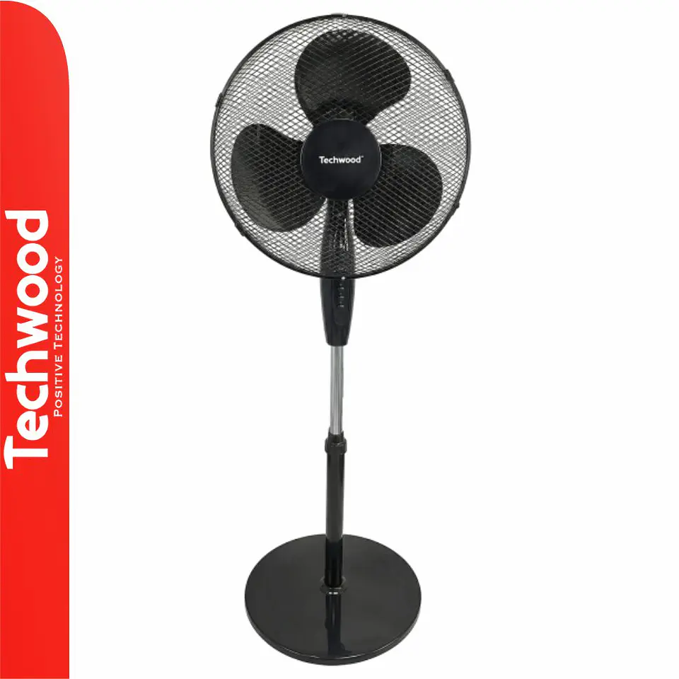 Ventoinha De Pé Preto Ø40cm 40W TECHWOOD 1