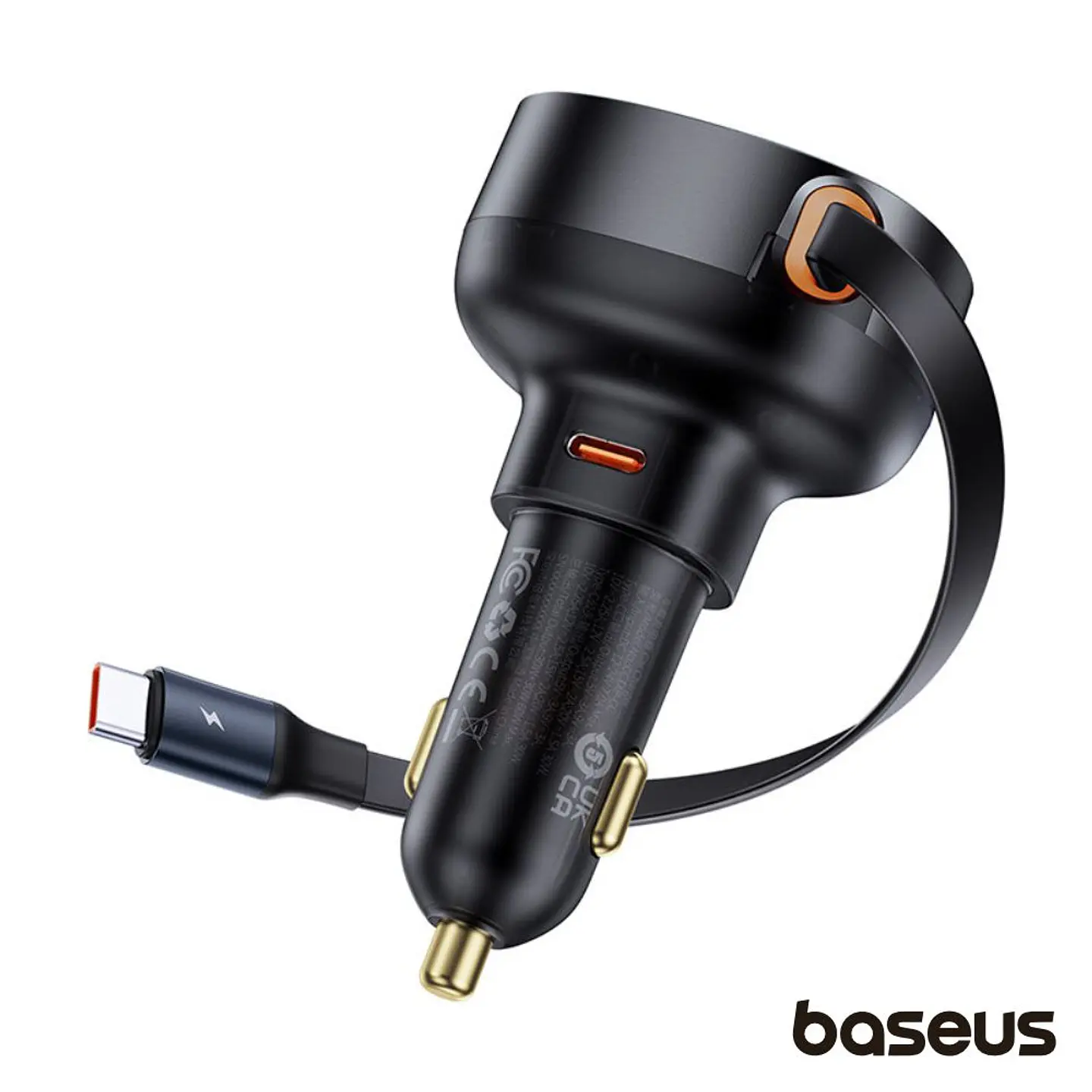 Adaptador Ficha Isqueiro 12V/24V PD 60W 2xUSB-C BASEUS 1