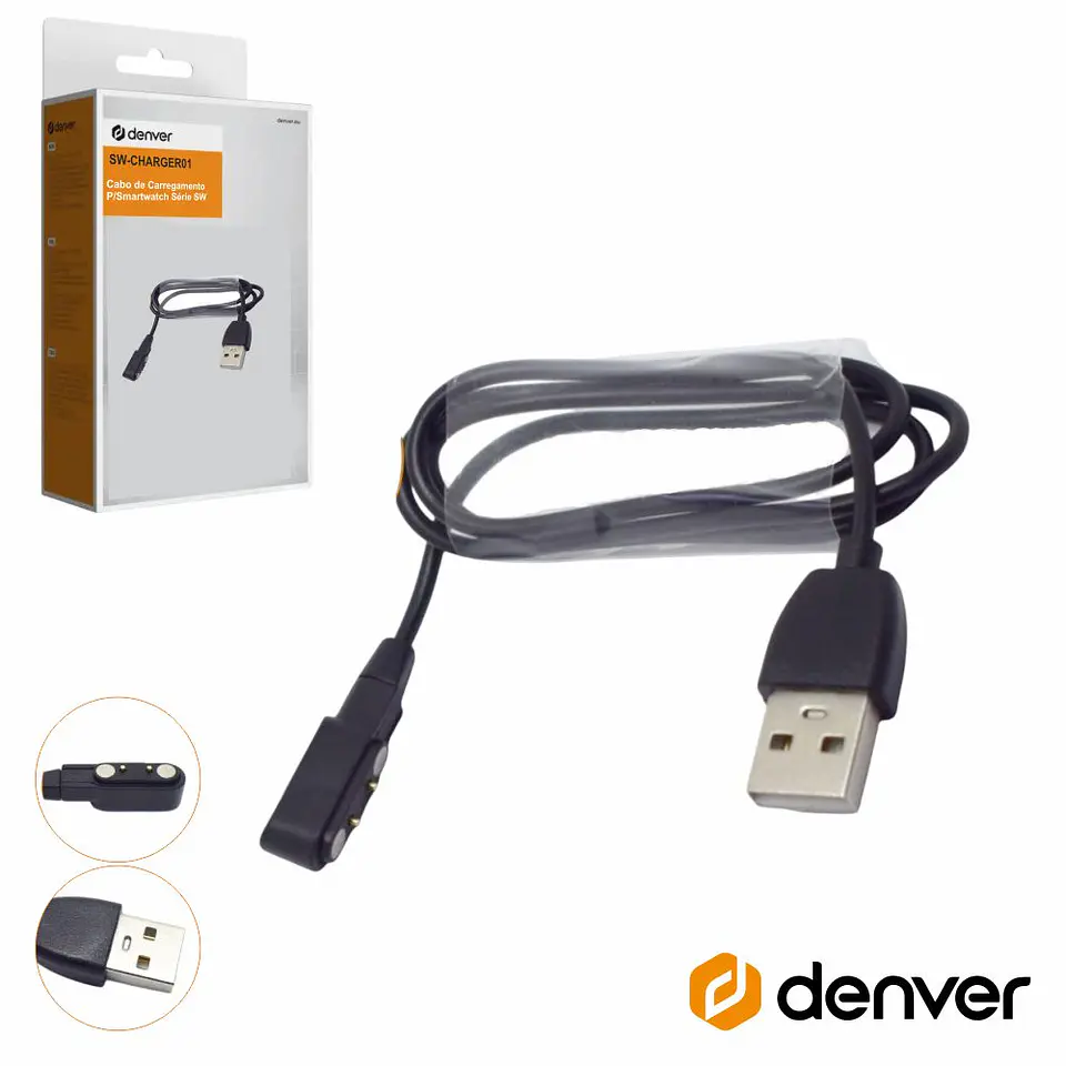 Cabo USB P/ Carregamento SmartWatch DENVER 1