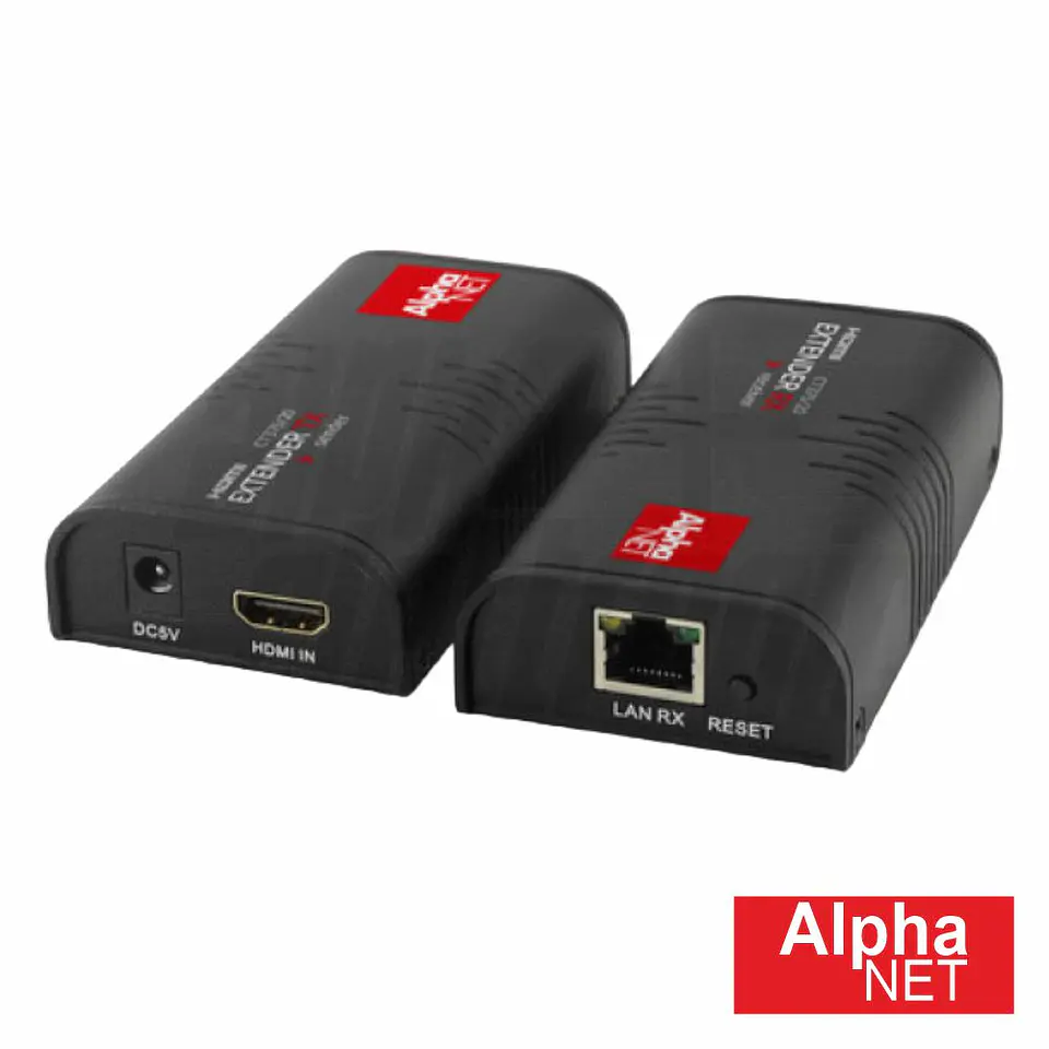 Extensor de Sinal HDMI Via RJ45 CAT6 Full HD 120m ALPHANET 1
