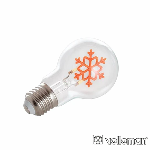 Lâmpada LED E27 Filamento "Floco de Neve" 2W 240V 2500K 60lm