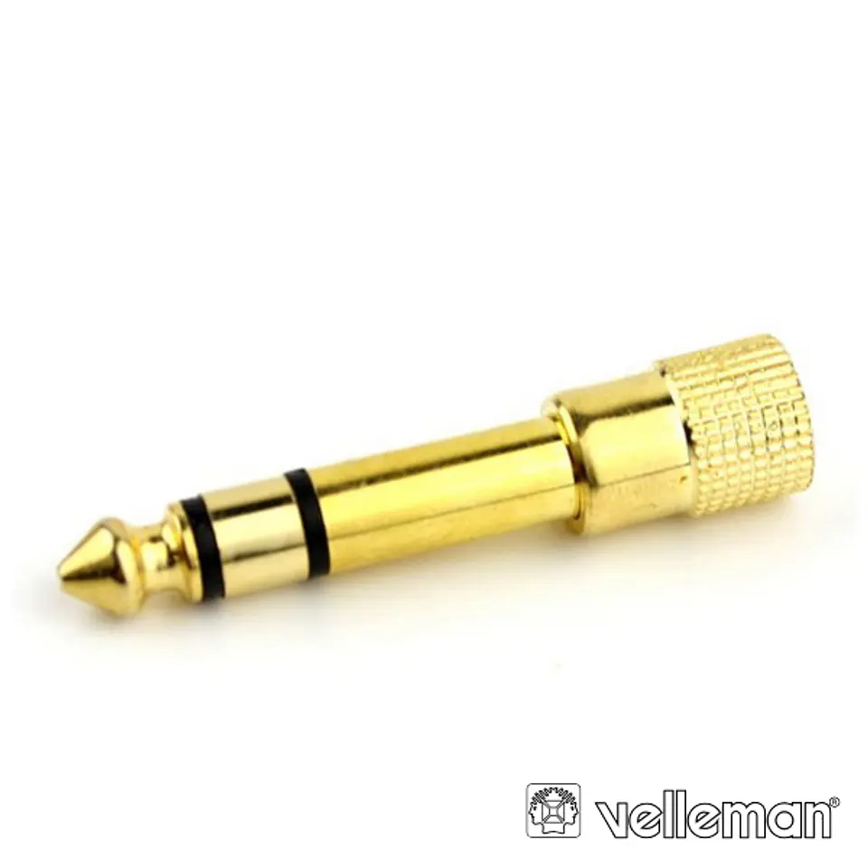 FICHA ADAPTADORA JACK 6.35MM MACHO / JACK 3.5MM FÊMEA ST 1
