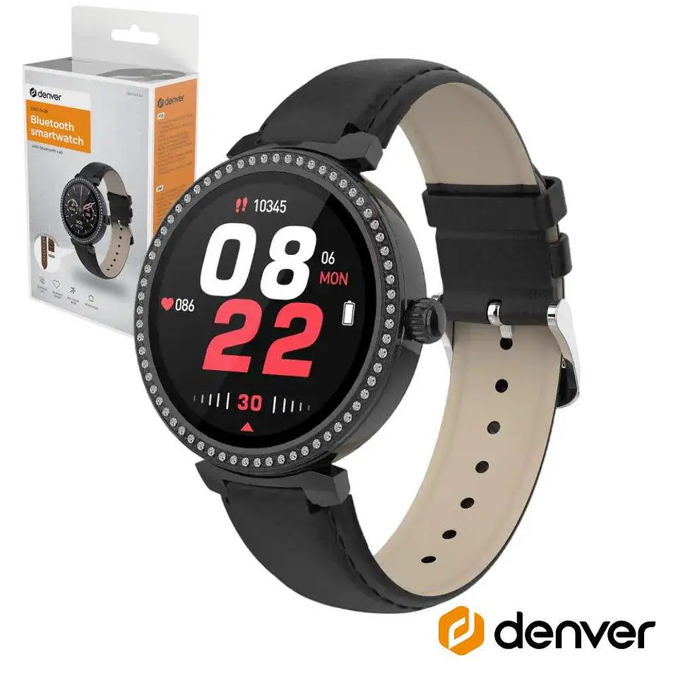 SmartWatch Multifunções P/ Android IOS IP67 Preto DENVER 1