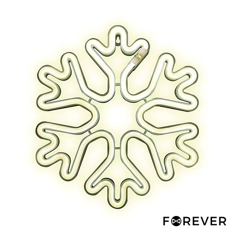 Luz LED Neon Em Forma de Floco De Neve