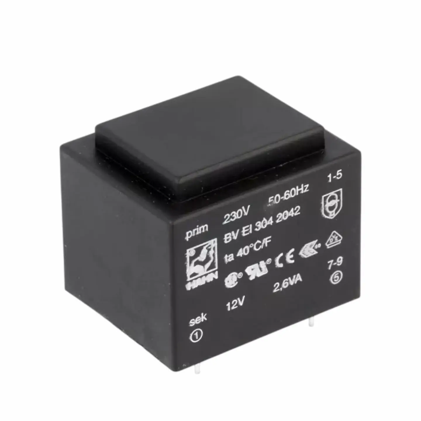 Transformador Encapsulado 2.6VA 1x12V 1x0.217A 1