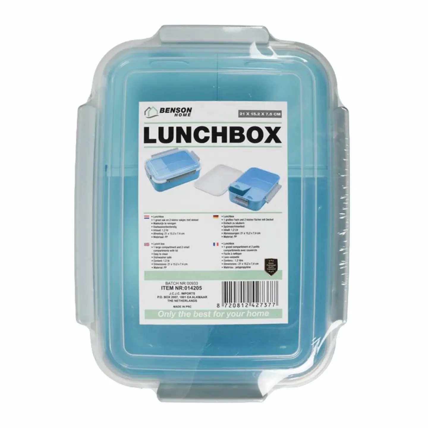Lancheira C/ 3 Compartimentos 1.2L Azul 1
