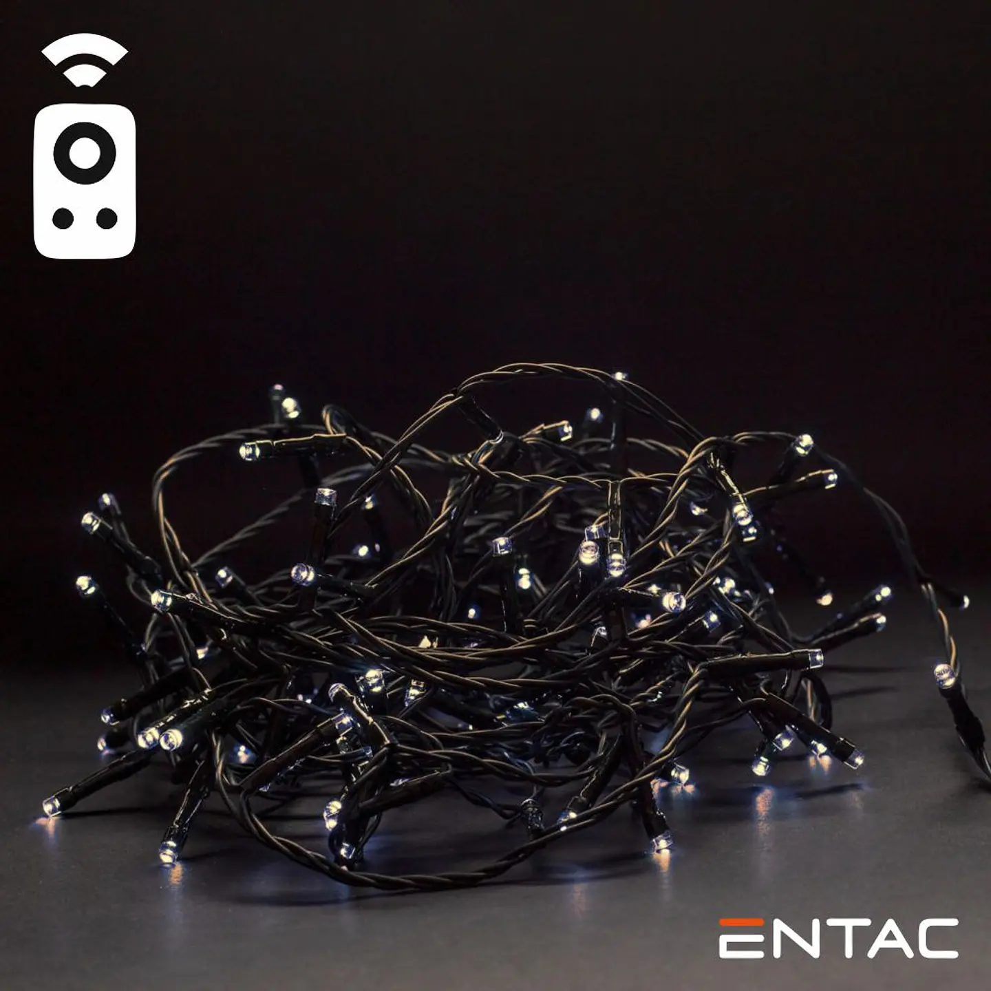 Grinalda 50 LEDS 3000K Comando IR 3xAA 5mt 1