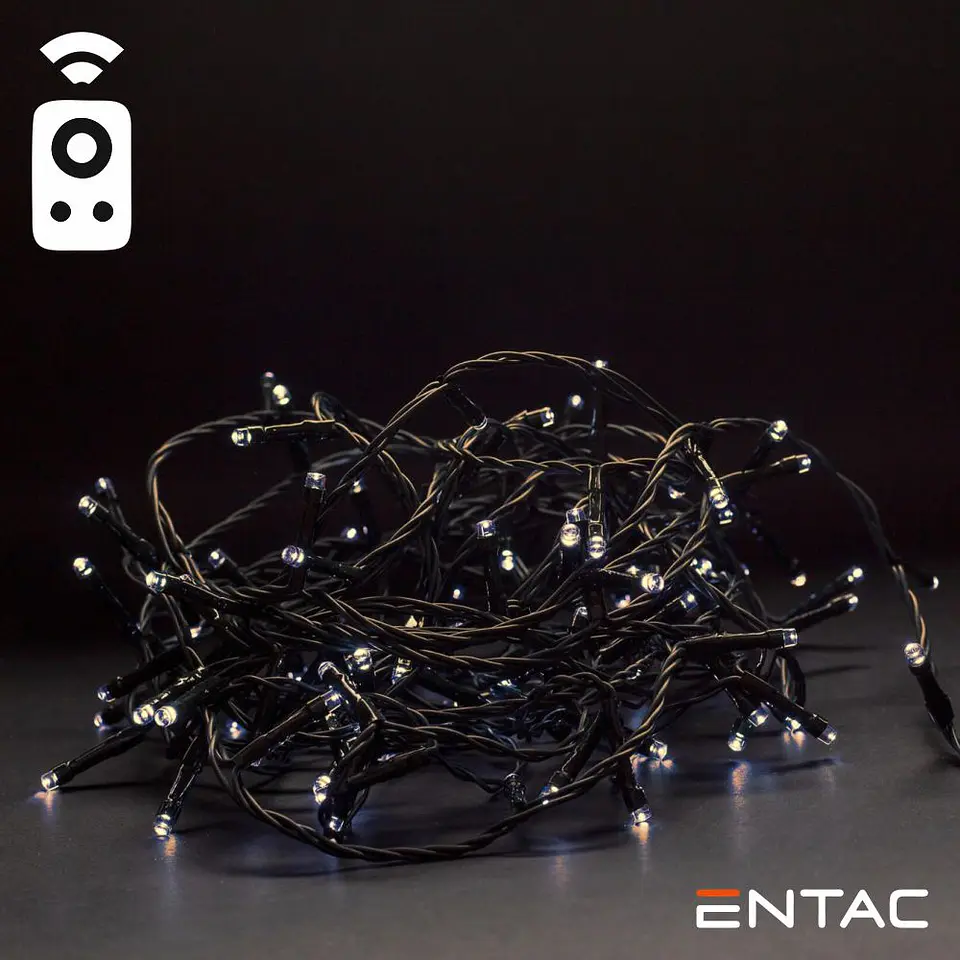 Grinalda 50 LEDS 3000K Comando IR 3xAA 5mt 1