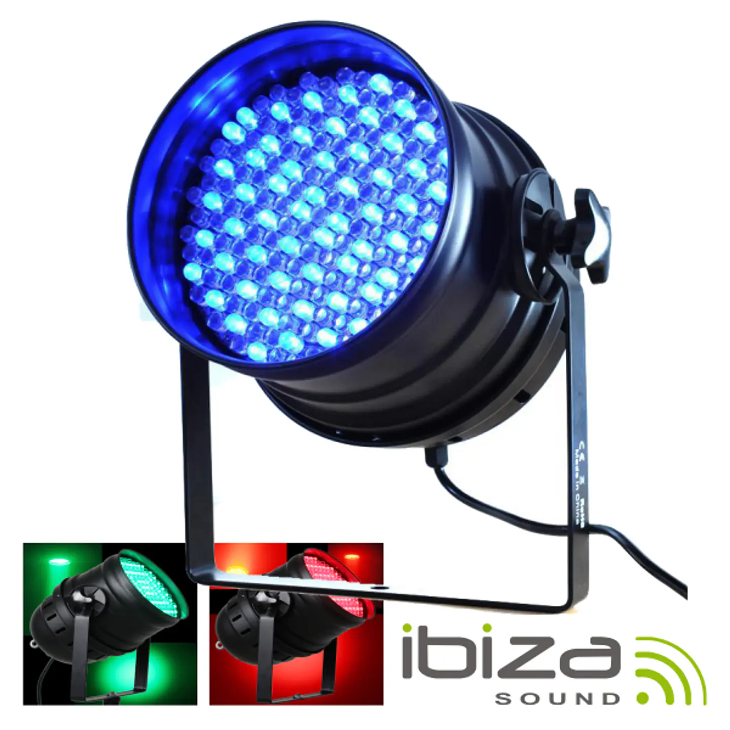 PROJETOR PAR64 C/ 177 LEDS RGB 5MM DMX 36W IBIZA 1